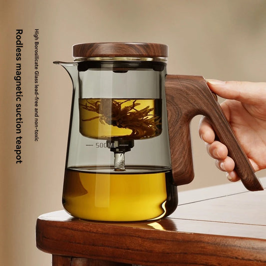 Magnetic glass teapot